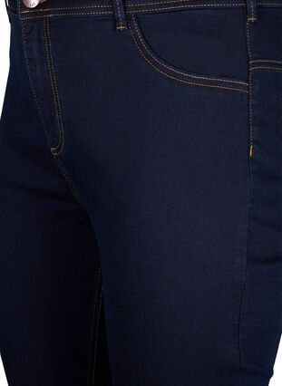 Mocno dopasowane jeansy Amy z wysokim stanem, Blue denim, Packshot image number 2