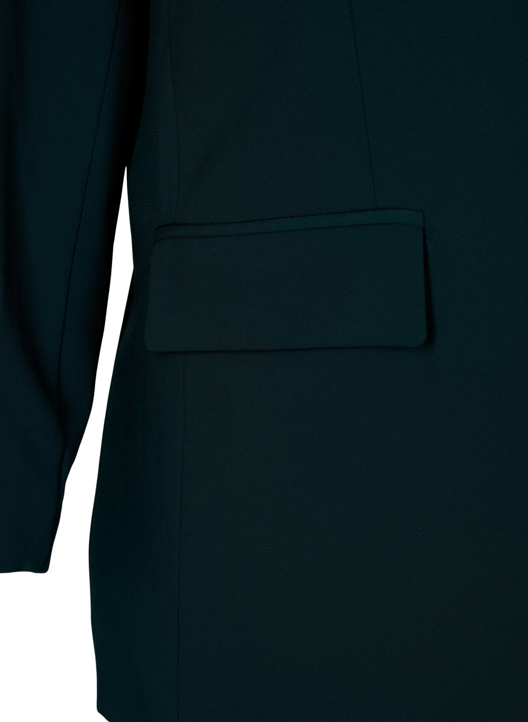 Zizzi Classic blazer with pockets, Scarab, Packshot image number 3