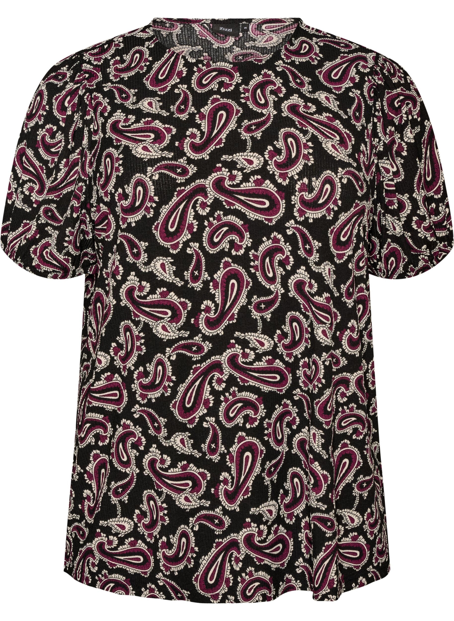 Bluzka z dlugim rekawem i nadrukiem w stylu paisley
