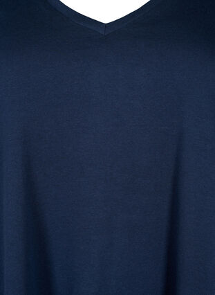 Bawelniana koszulka z krótkim rekawem, Navy Blazer SOLID, Packshot image number 2