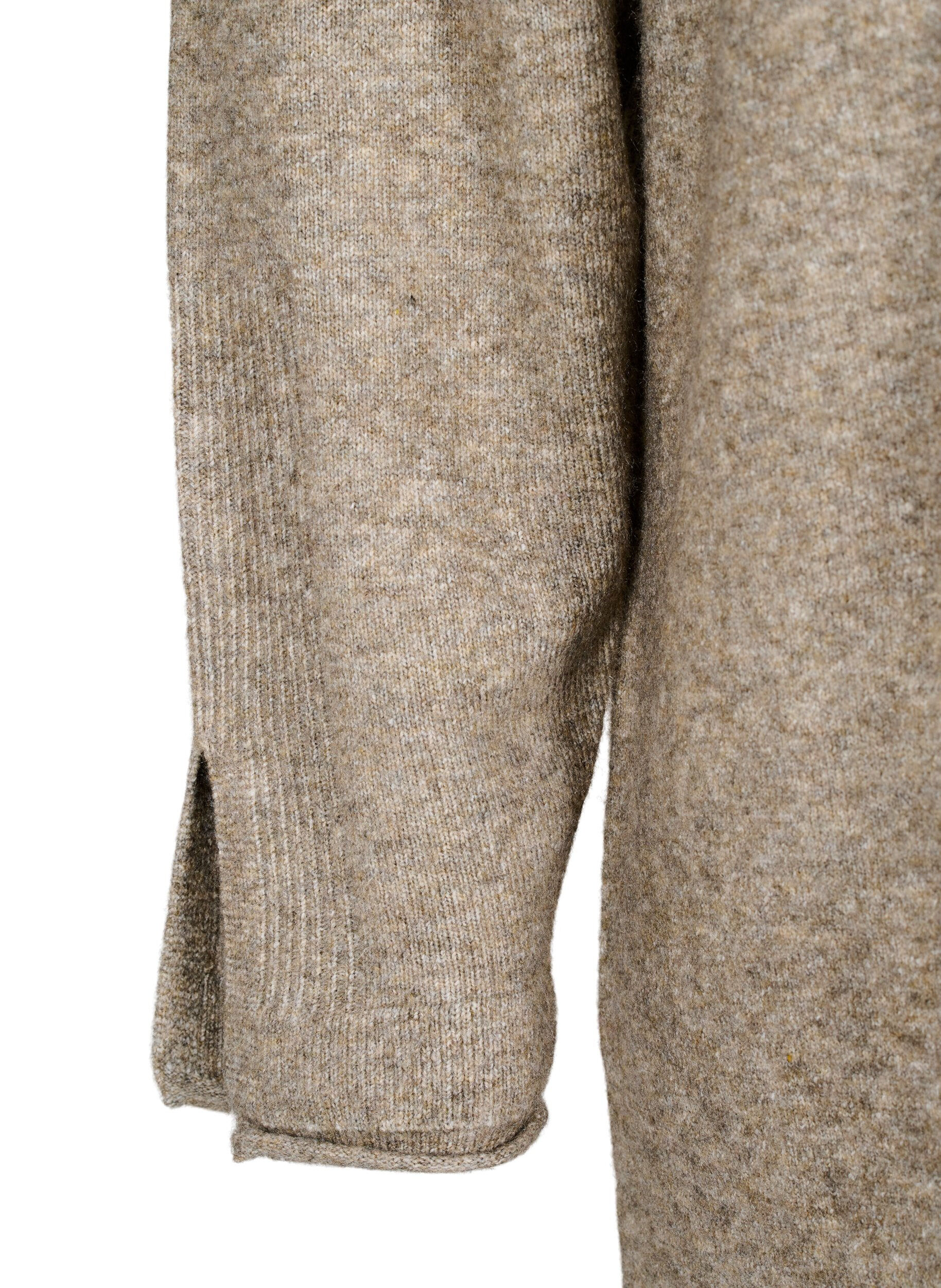 Zizzi Sukienka dzianinowa z rozcieciami, Walnut Mel., Packshot image number 3