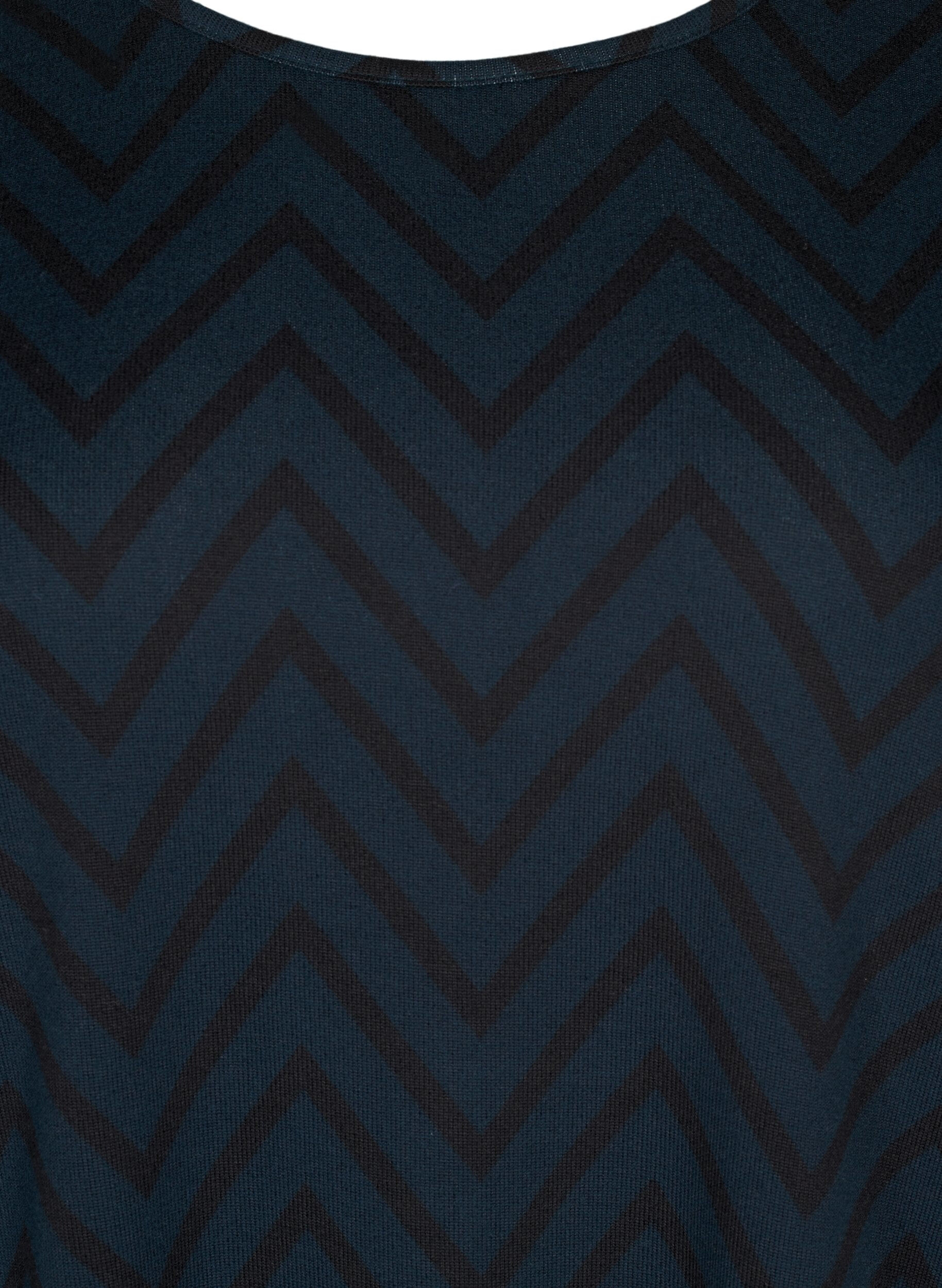 Zizzi Wzorzysta bluzka z dlugim rekawem, Zielony, Packshot image number 2