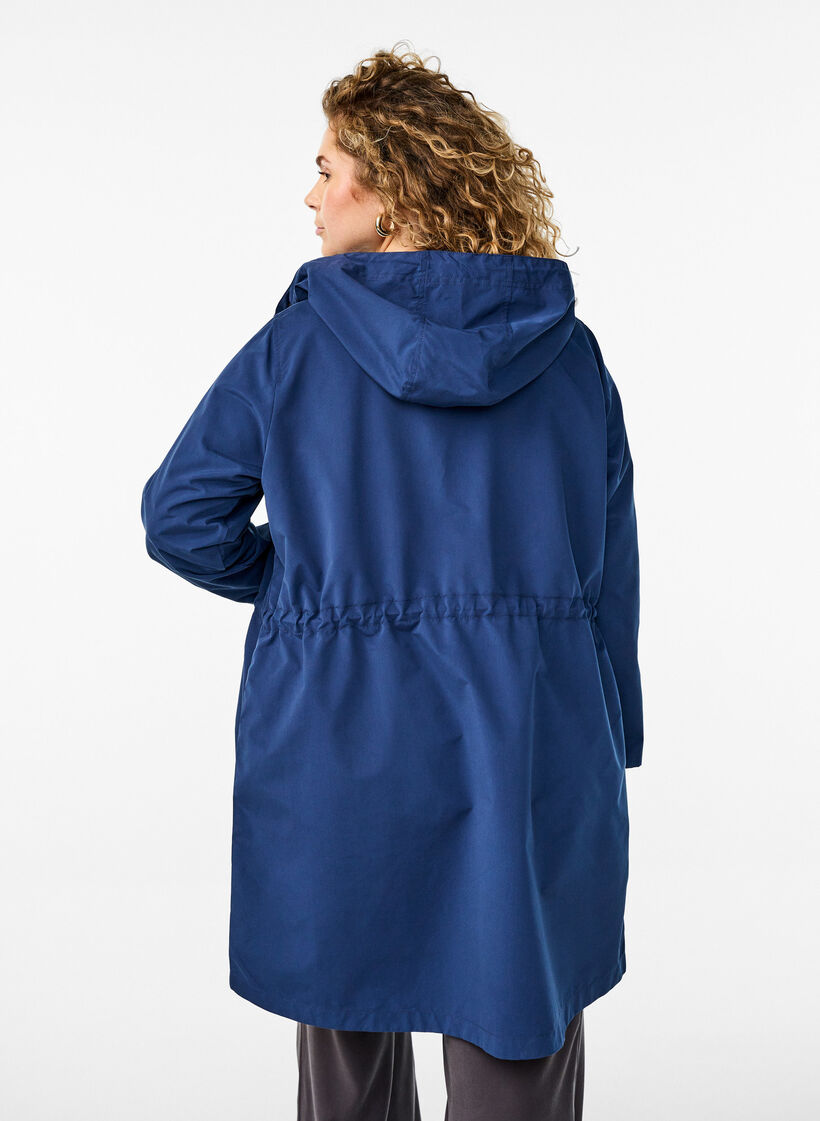 Lekka kurtka z kapturem, Niebieskie, Model image number 2