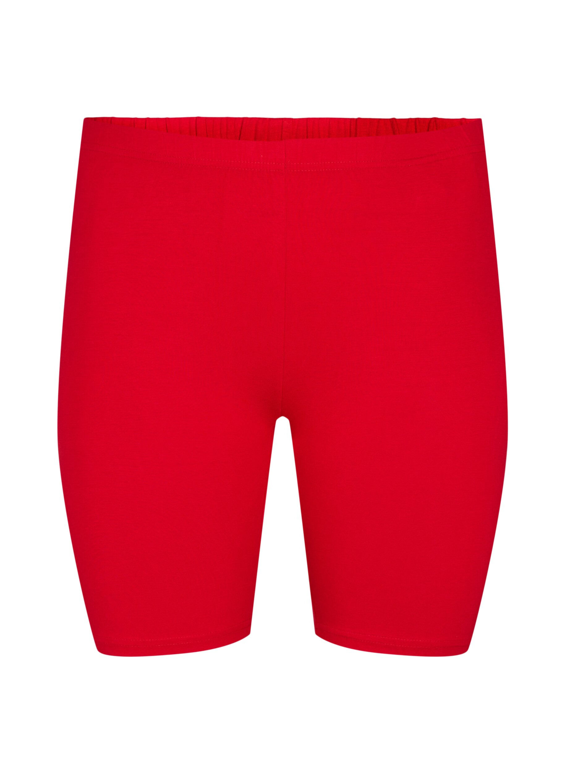 ZizziJednokolorowe szorty rowerowe typu basic, Czerwony, Packshot image number 0