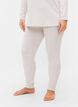 Tight-fitting trousers in rib, Natural Mélange, Model image number 1