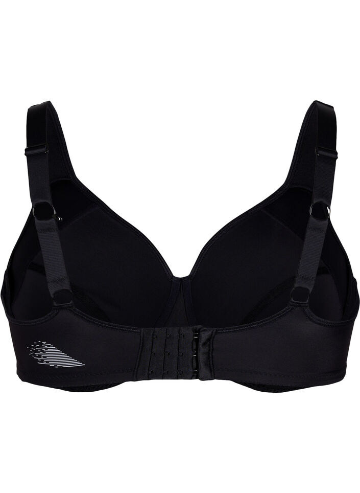 CORE, HIGH SUPPORT WIRE BRA &ndash; biustonosz sportowy z fiszbinami, Czarne, Packshot image number 1