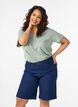 Luzne szorty jeansowe z wysoka talia, Niebieskie, Model image number 0