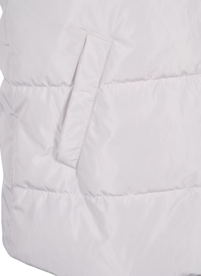 Sportowy bezrekawnik z wysokim kolnierzem i kieszeniami, Pearl Blue, Packshot image number 3