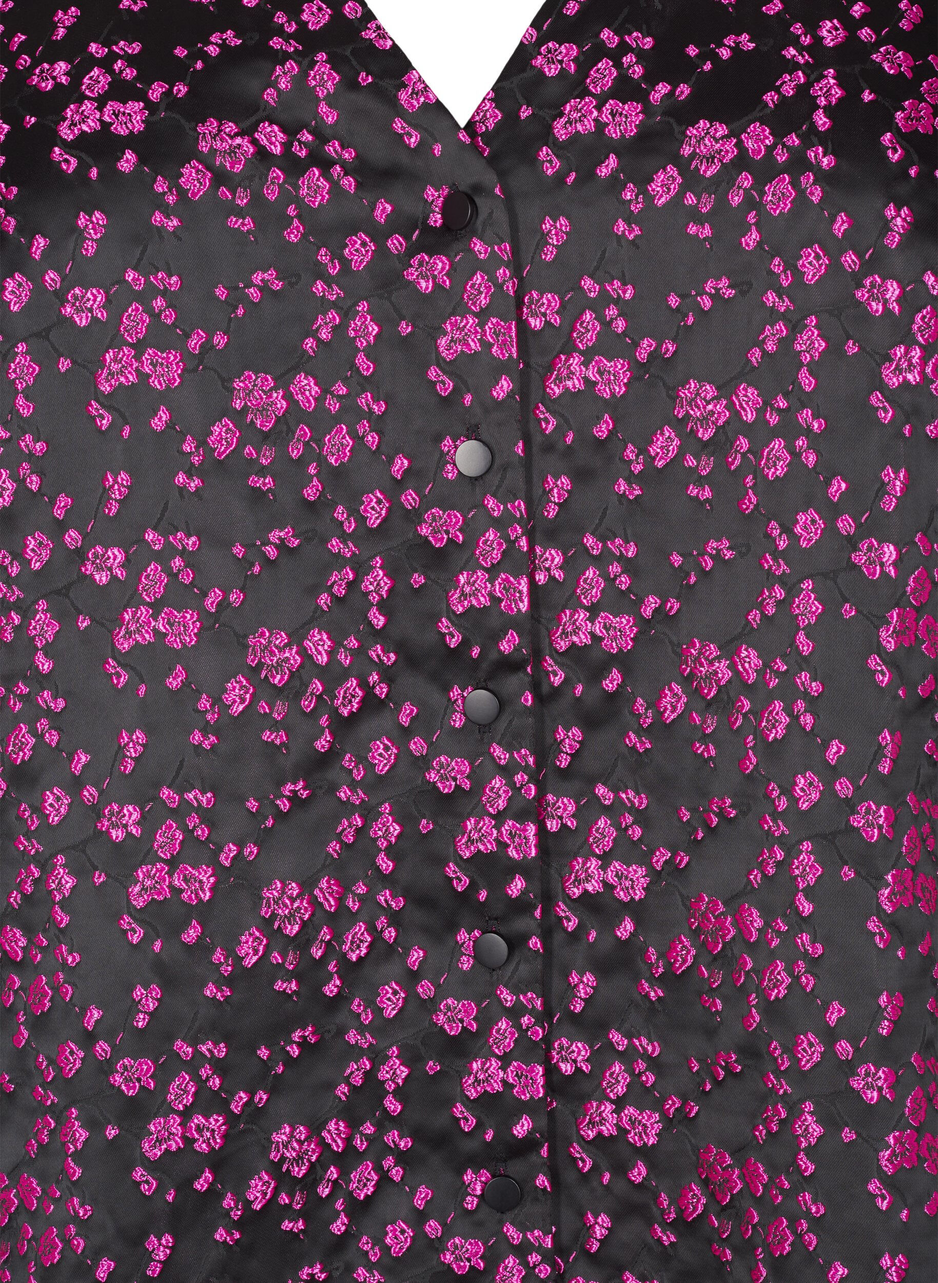 Zizzi Haftowana bluzka z kr&oacute;tkimi rekawami, Czarne, Packshot image number 2