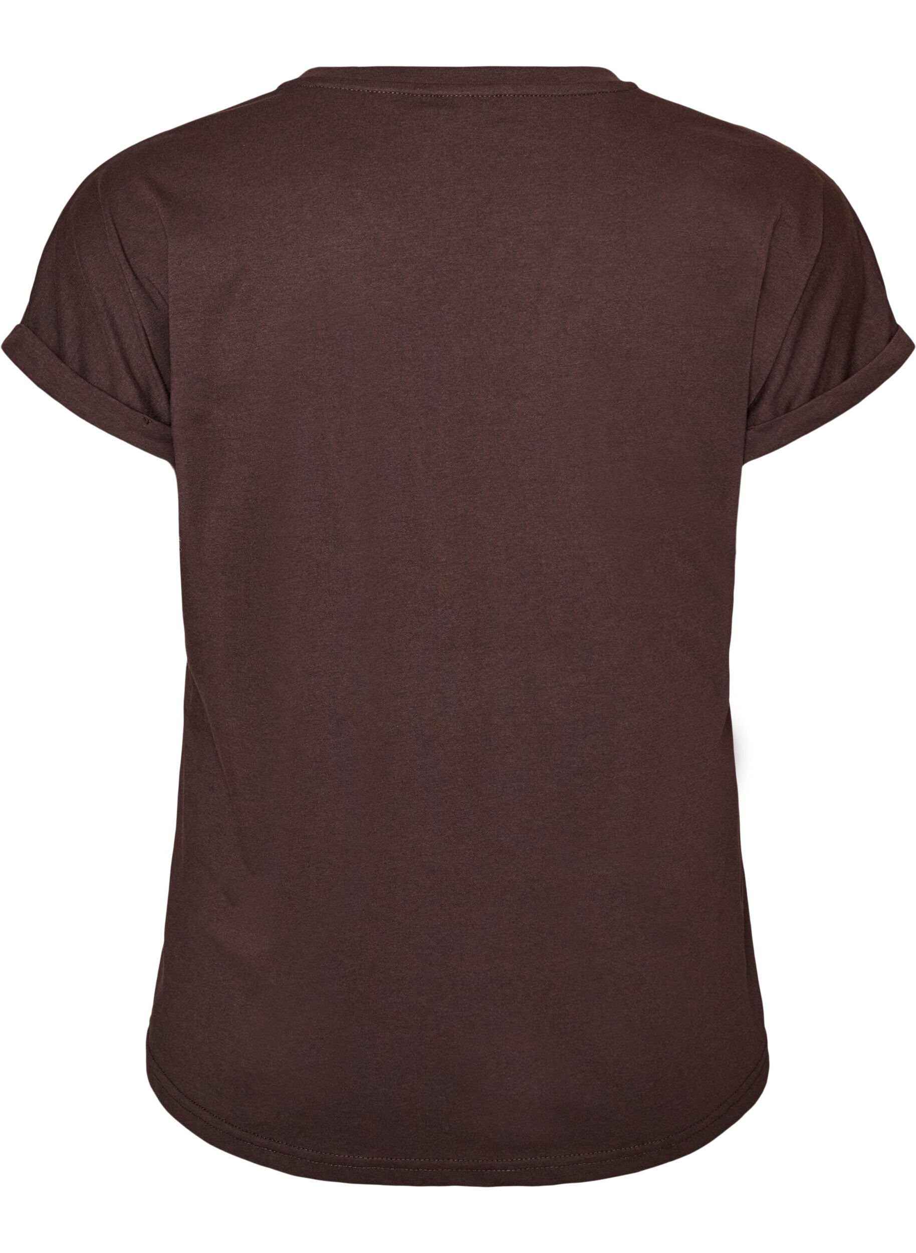 ZizziT-shirt z ozdobnym nadrukiem z przodu, Brązowy, Packshot image number 1