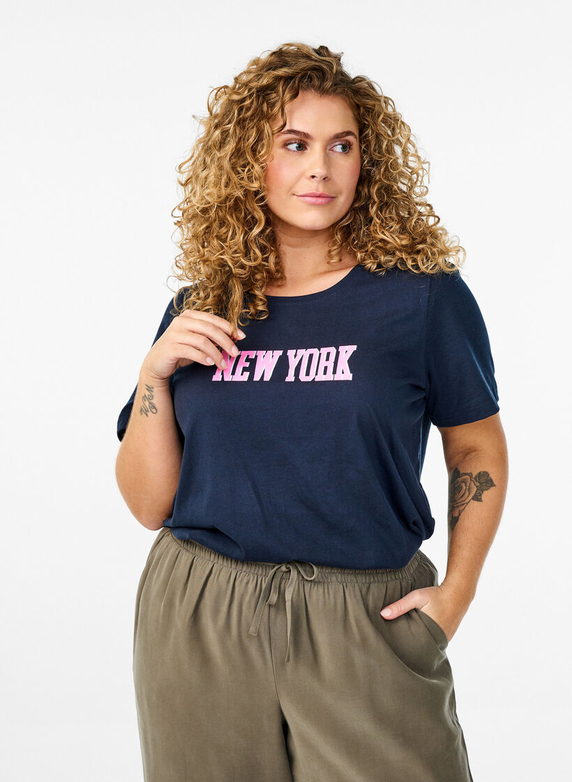 FLASH - T-shirt z nadrukiem, Niebieskie, Model image number 0