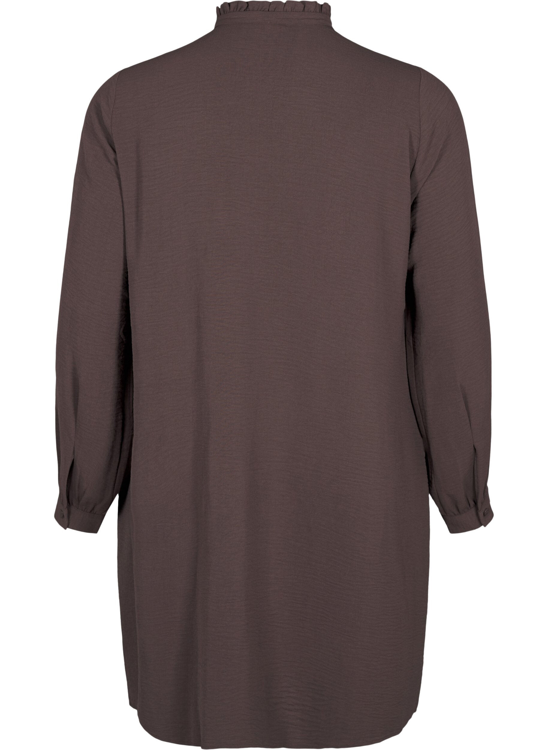 Zizzi Sukienka z dlugimi rekawami i zabotem, Chocolate Martini, Packshot image number 1