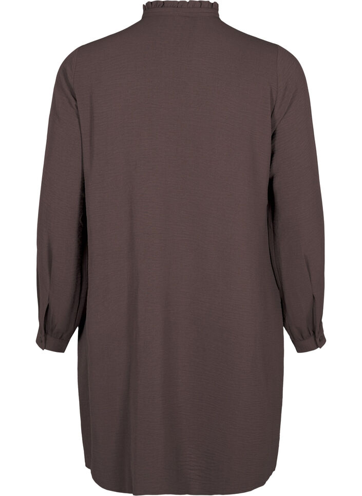 Sukienka z dlugimi rekawami i zabotem, Chocolate Martini, Packshot image number 1