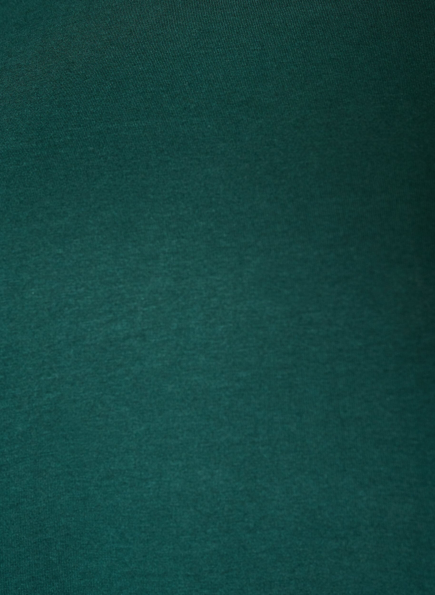 ZizziT-shirt z asymetrycznym koronkowym wykonczeniem, Zielony, Packshot image number 2