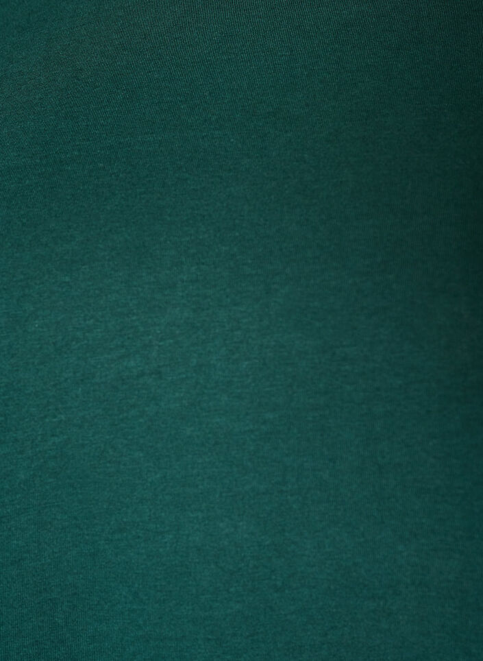 T-shirt z asymetrycznym koronkowym wykonczeniem, Zielony, Packshot image number 2