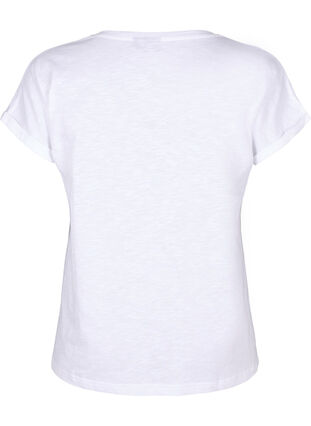 Koszulka z organicznej bawelny z nadrukiem, B. White Black Print, Packshot image number 1