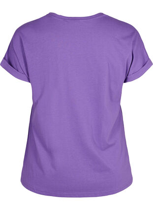 Koszulka z krótkimi rekawami wykonana z mieszanki bawelny, Deep Lavender, Packshot image number 1