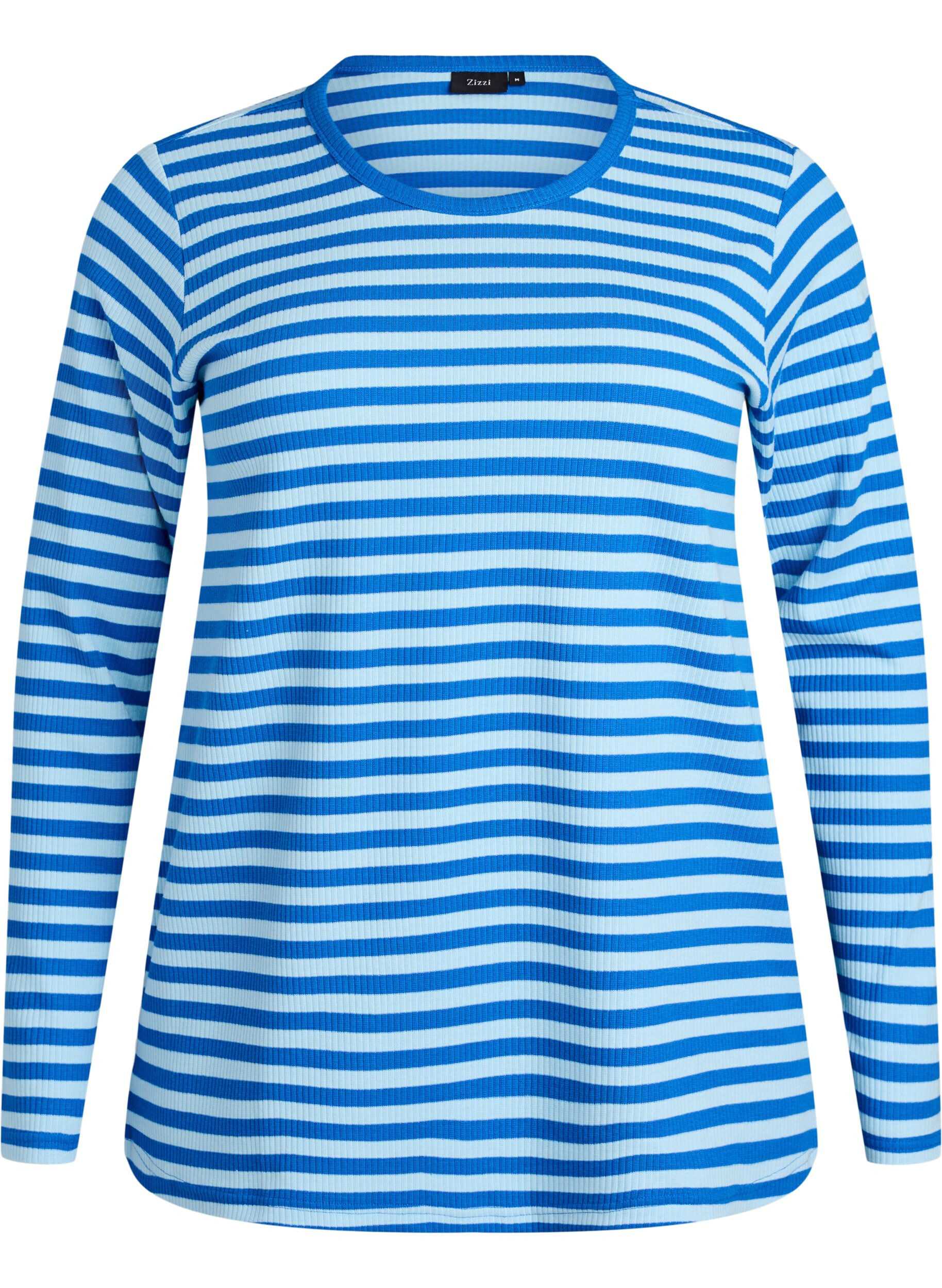 Bluzka w paski z dlugim rekawem