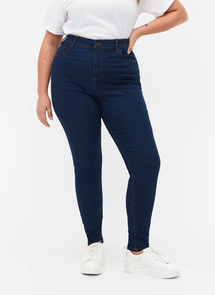 FLASH – jeansy o bardzo waskim kroju, Blue denim, Model image number 3