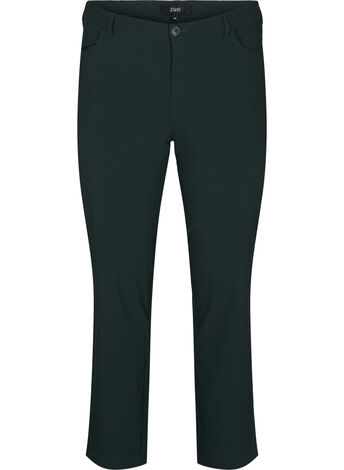 Klasyczne spodnie z domieszka wiskozy, Zielony, Model