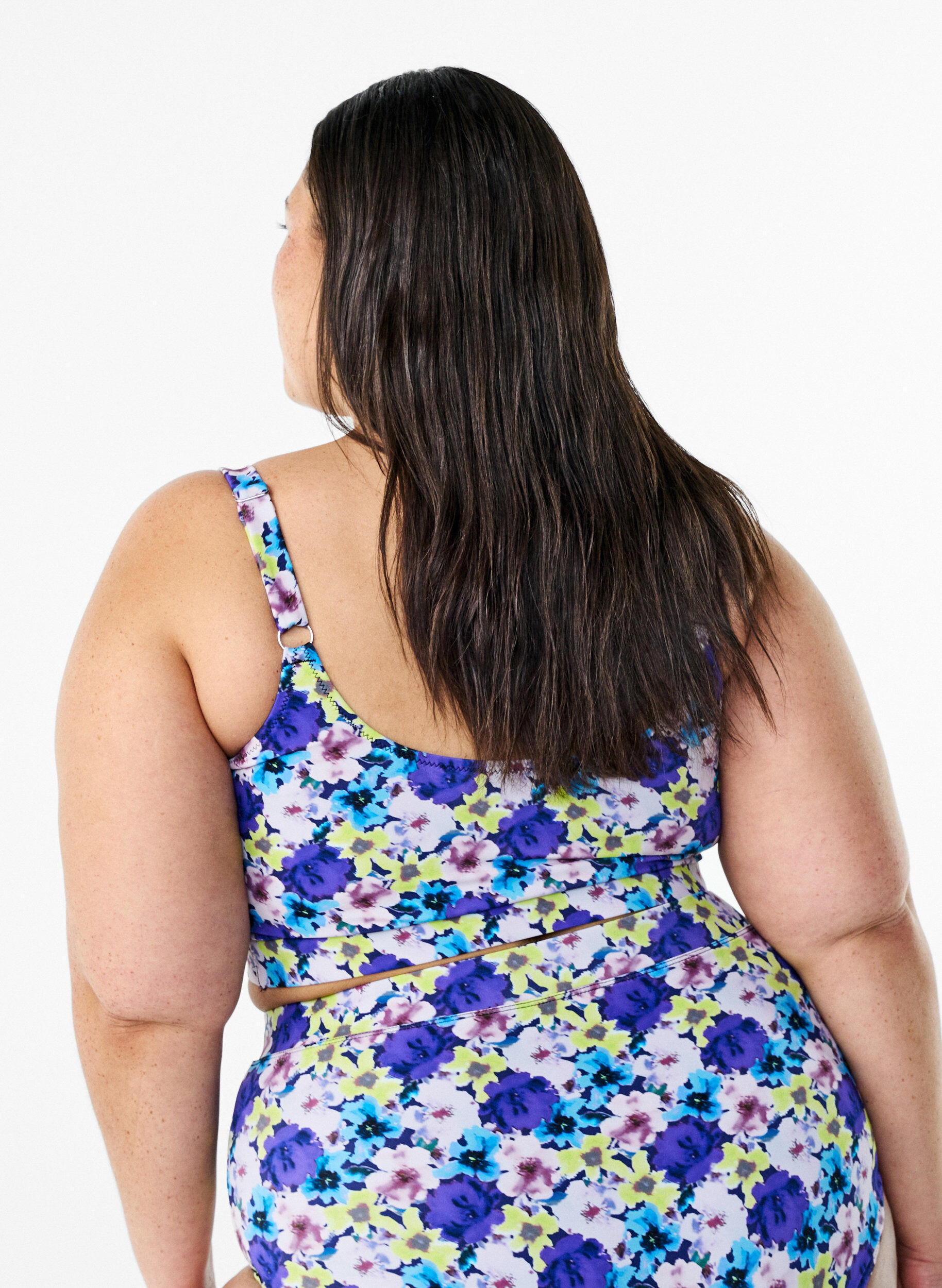 Zizzi G&oacute;ra od bikini z regulowanymi ramiaczkami, Fioletowy, Model image number 2