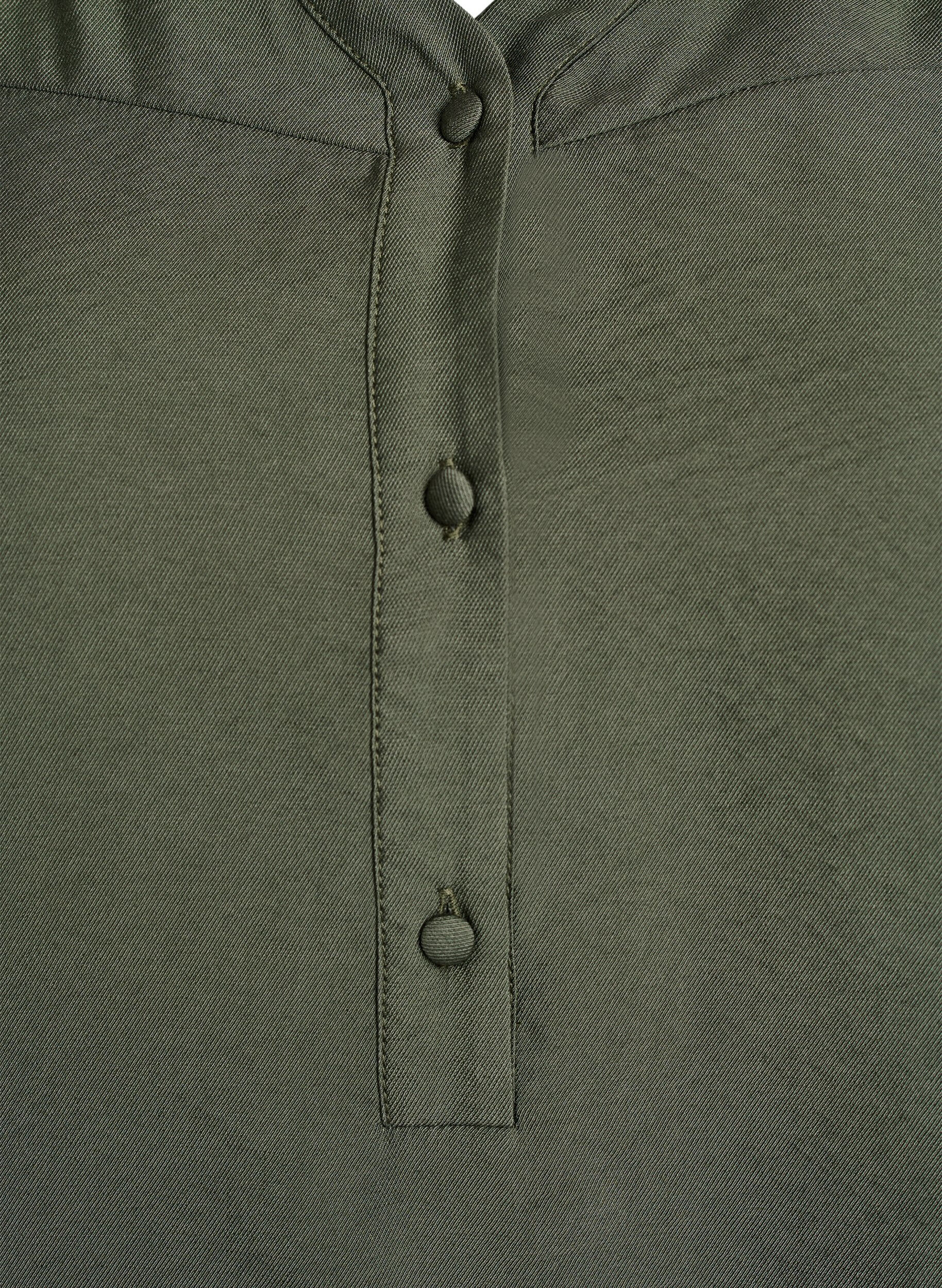 Zizzi Bluzka wiskozowa ze smockiem i marszczonymi detalami, Zielony, Packshot image number 2