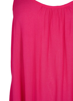 Jednokolorowa sukienka z wiskozy na ramiaczkach, Bright Rose, Packshot image number 2