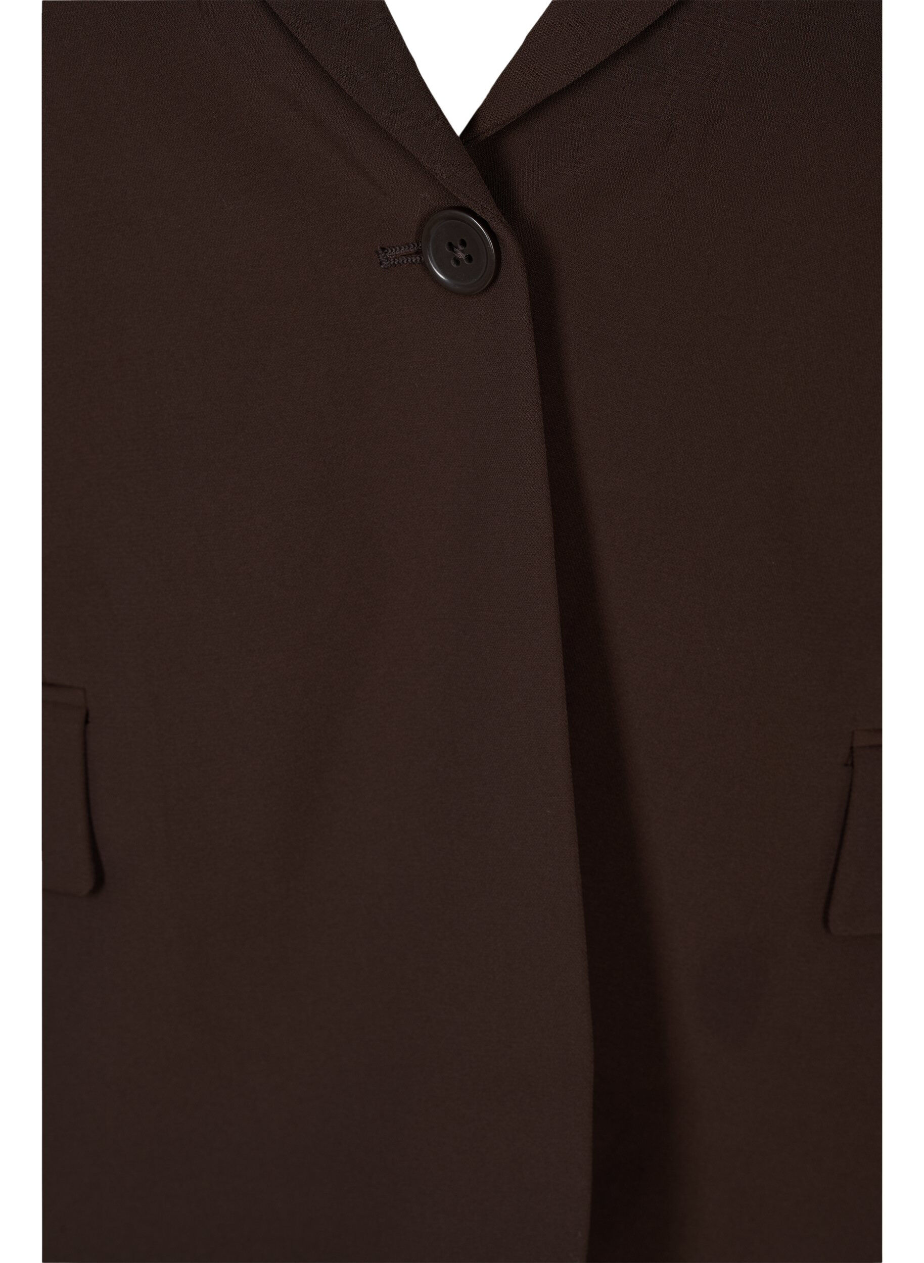 Zizzi Classic blazer with pockets, Java, Packshot image number 3