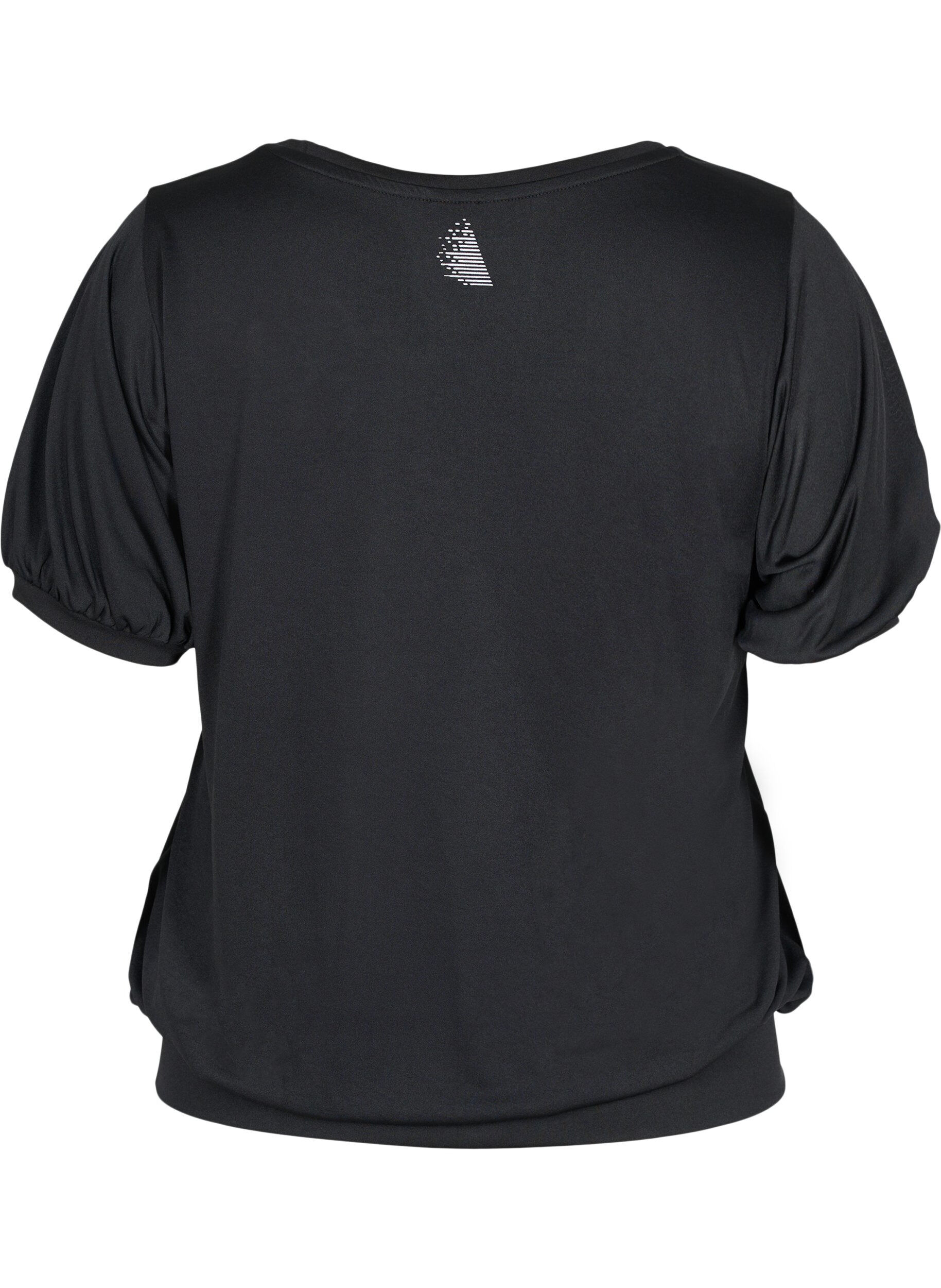 Zizzi Short-sleeved exercise top, Black, Packshot image number 1