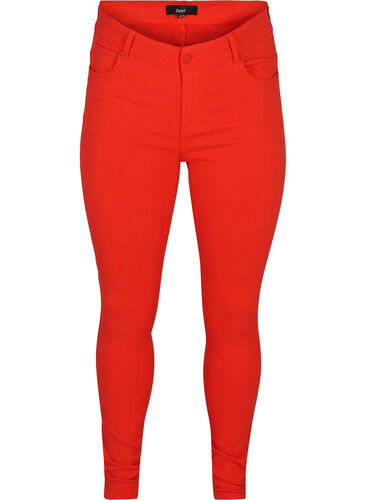 Spodnie o waskim kroju z kieszeniami, Flame Scarlet, Packshot image number 0