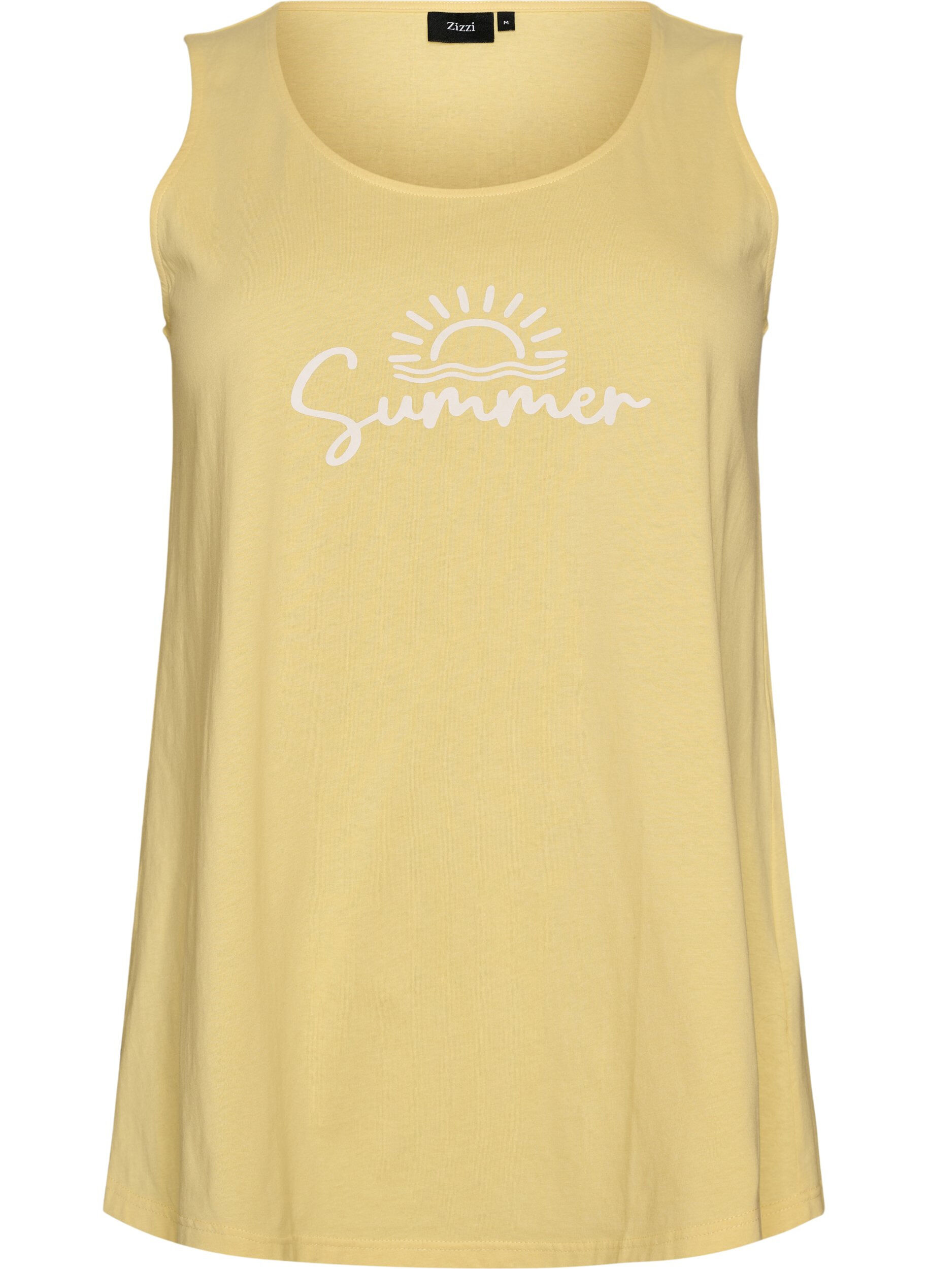 ZizziBawelniany top o&nbsp;rozszerzanym fasonie, Ż&oacute;łty, Packshot image number 0