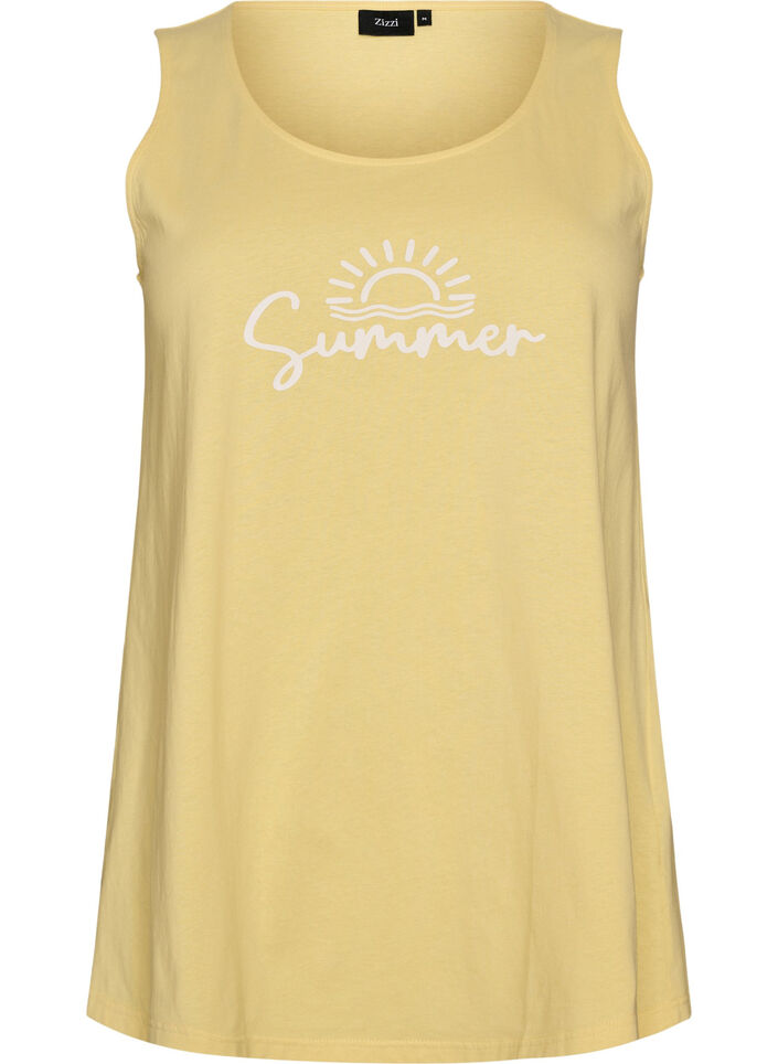 Bawelniany top o&nbsp;rozszerzanym fasonie, Ż&oacute;łty, Packshot image number 0