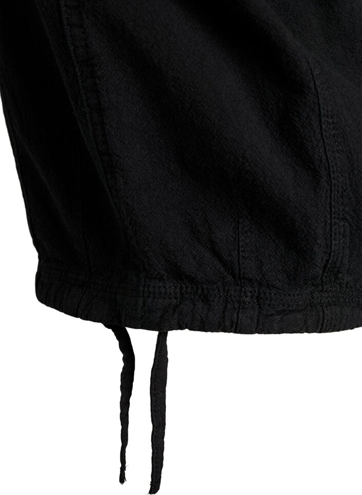 Bawelniane spodnie capri, Czarne, Packshot image number 3