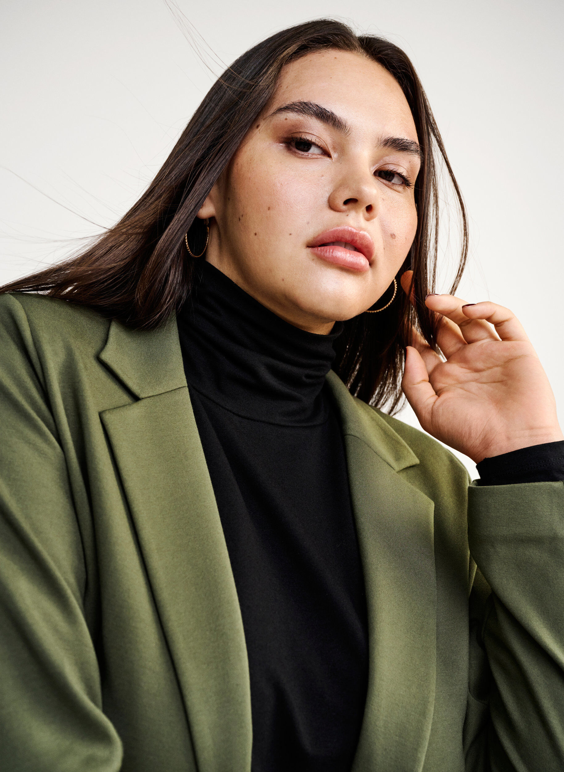 Zizzi Prosta marynarka z zapieciem na guziki, Zielony, Image image number 0