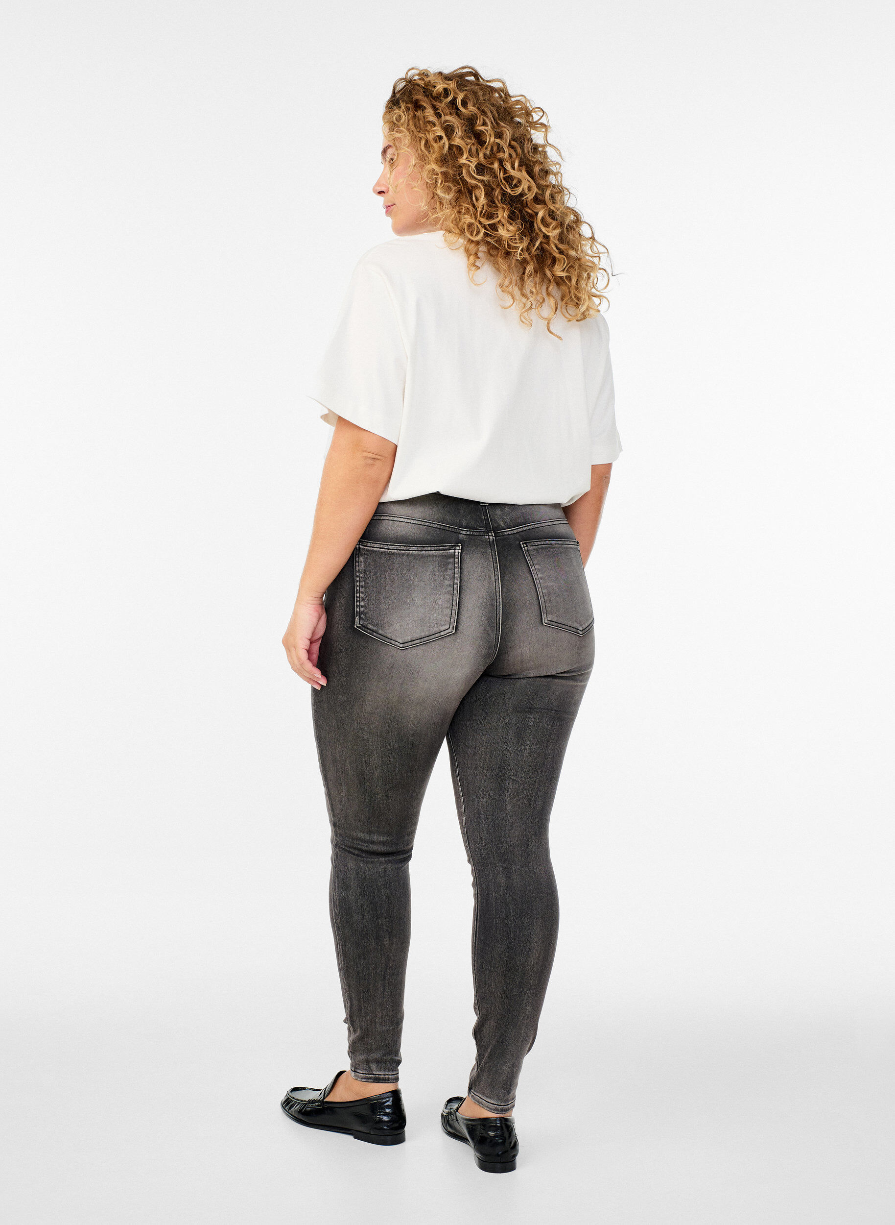 ZizziJeansy Amy super slim z wysokim stanem, Ciemnoszary, Model image number 1