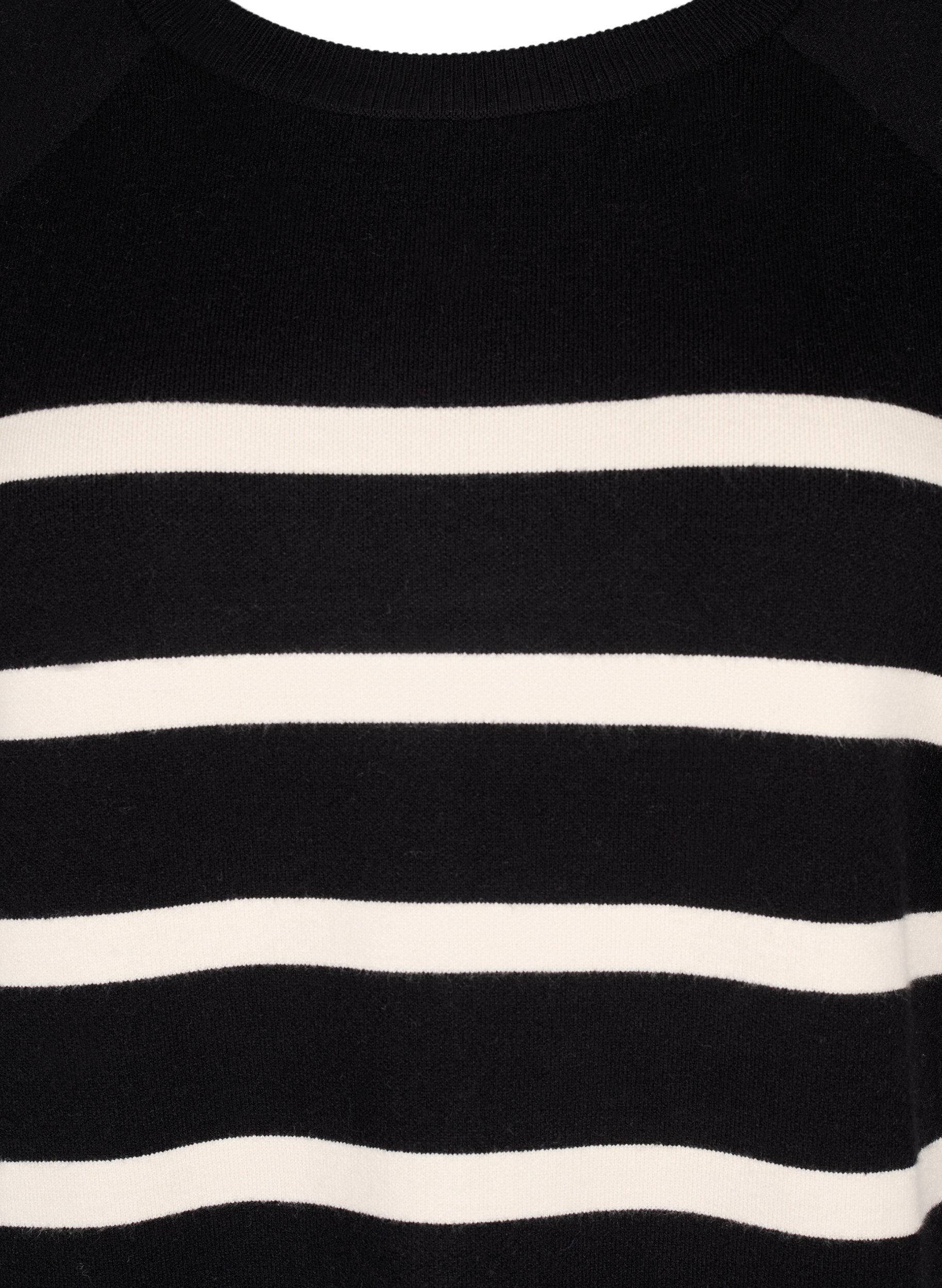 Zizzi Dzianinowa sukienka z okraglym dekoltem i rozcieciem, Czarne, Packshot image number 2