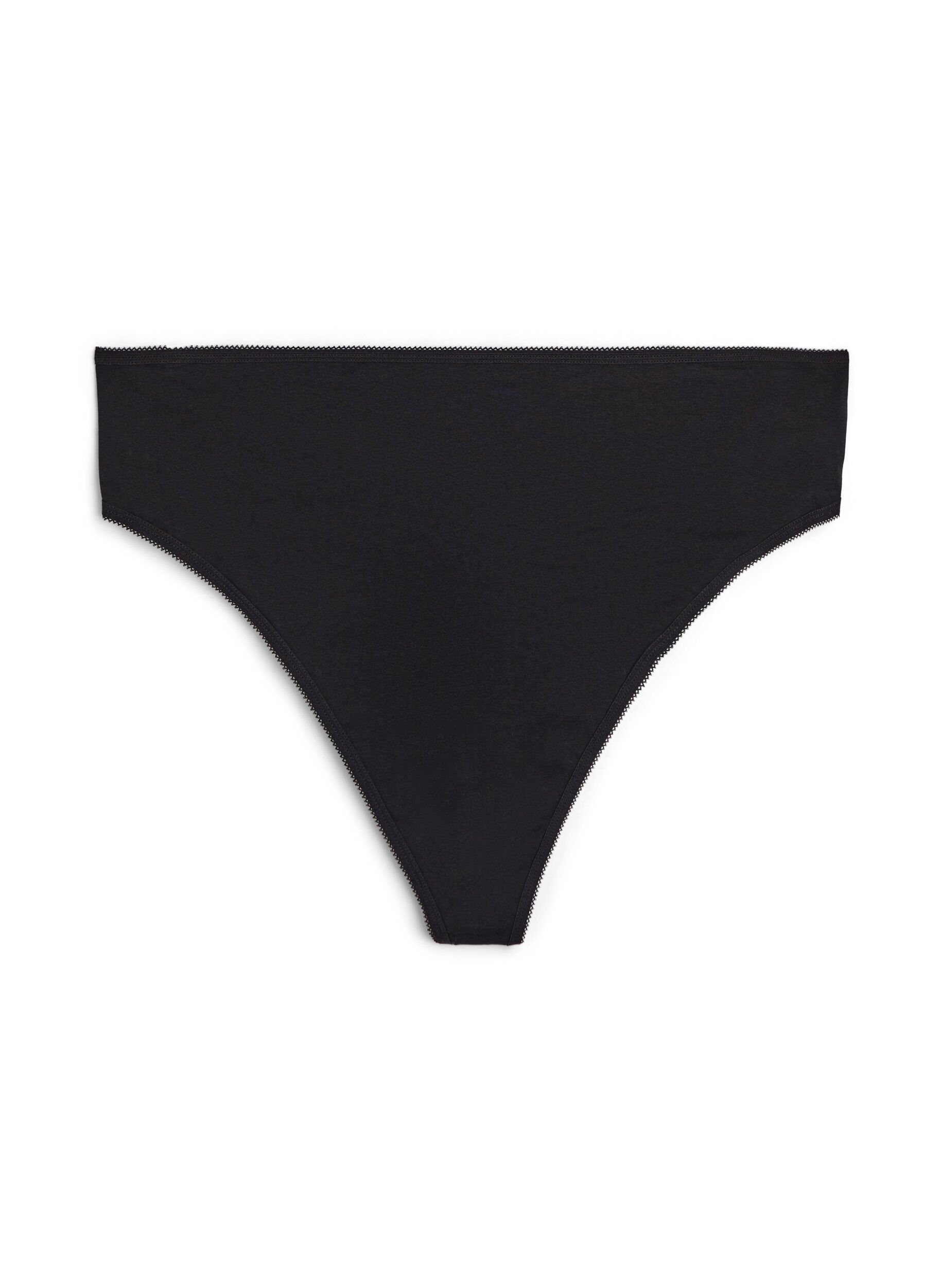 Zizzi Bawelniane stringi 7-pack typu G, Czarne, Packshot image number 2