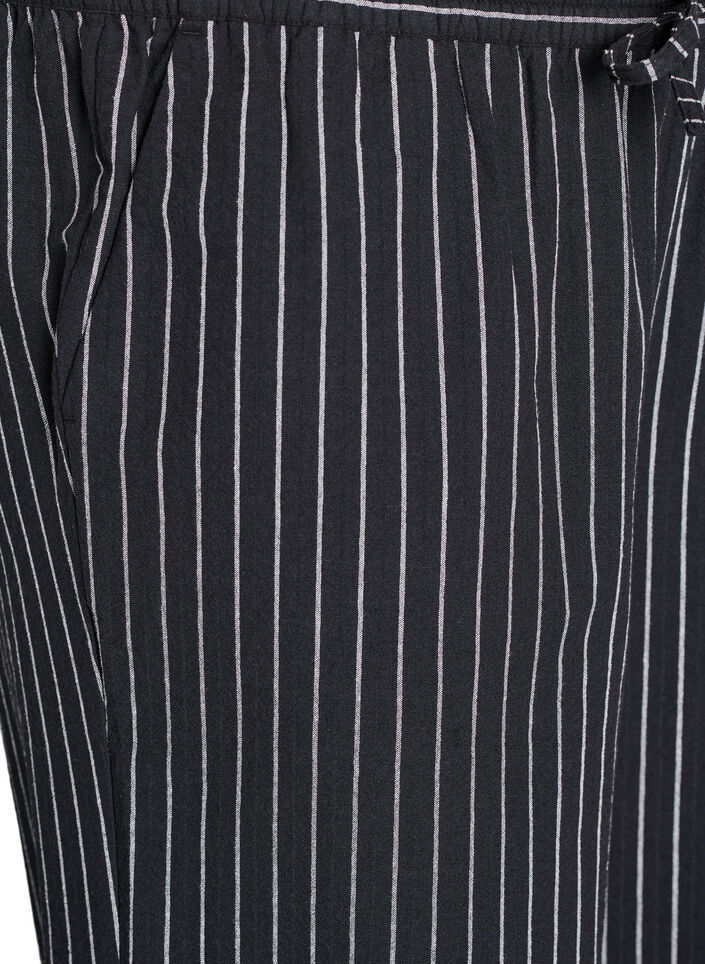 Luzne spodnie z wysokim stanem i kieszeniami, Czarne, Packshot image number 2