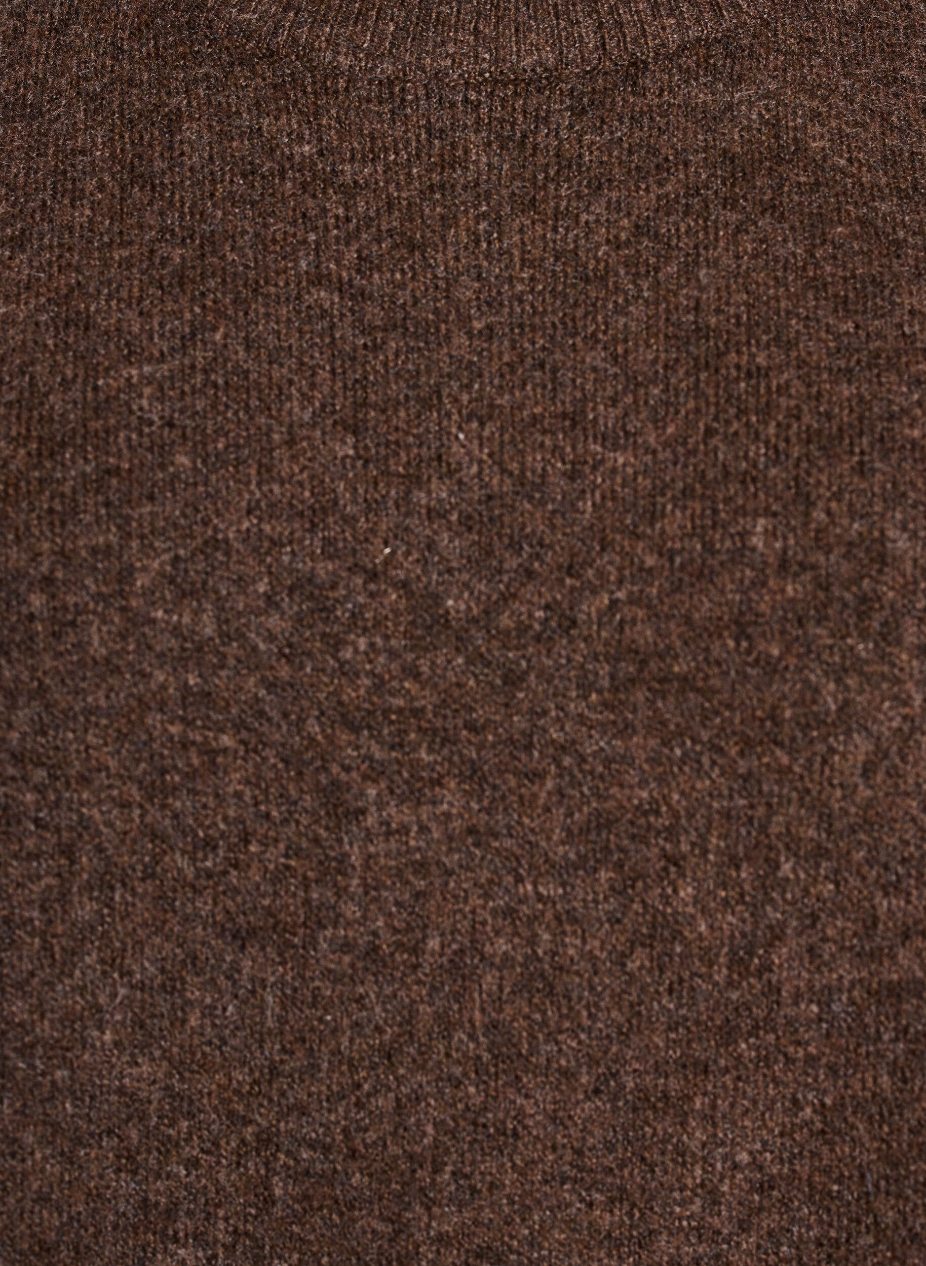 Zizzi Luzna dzianinowa bluzka z kr&oacute;tkim rekawem, Brązowy, Packshot image number 2