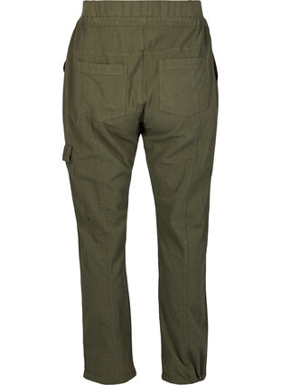 Luzne, bawelniane spodnie bojówki, Ivy Green, Packshot image number 1