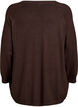 Dzianinowa bluzka z guzikami po bokach, Brązowy, Packshot image number 1