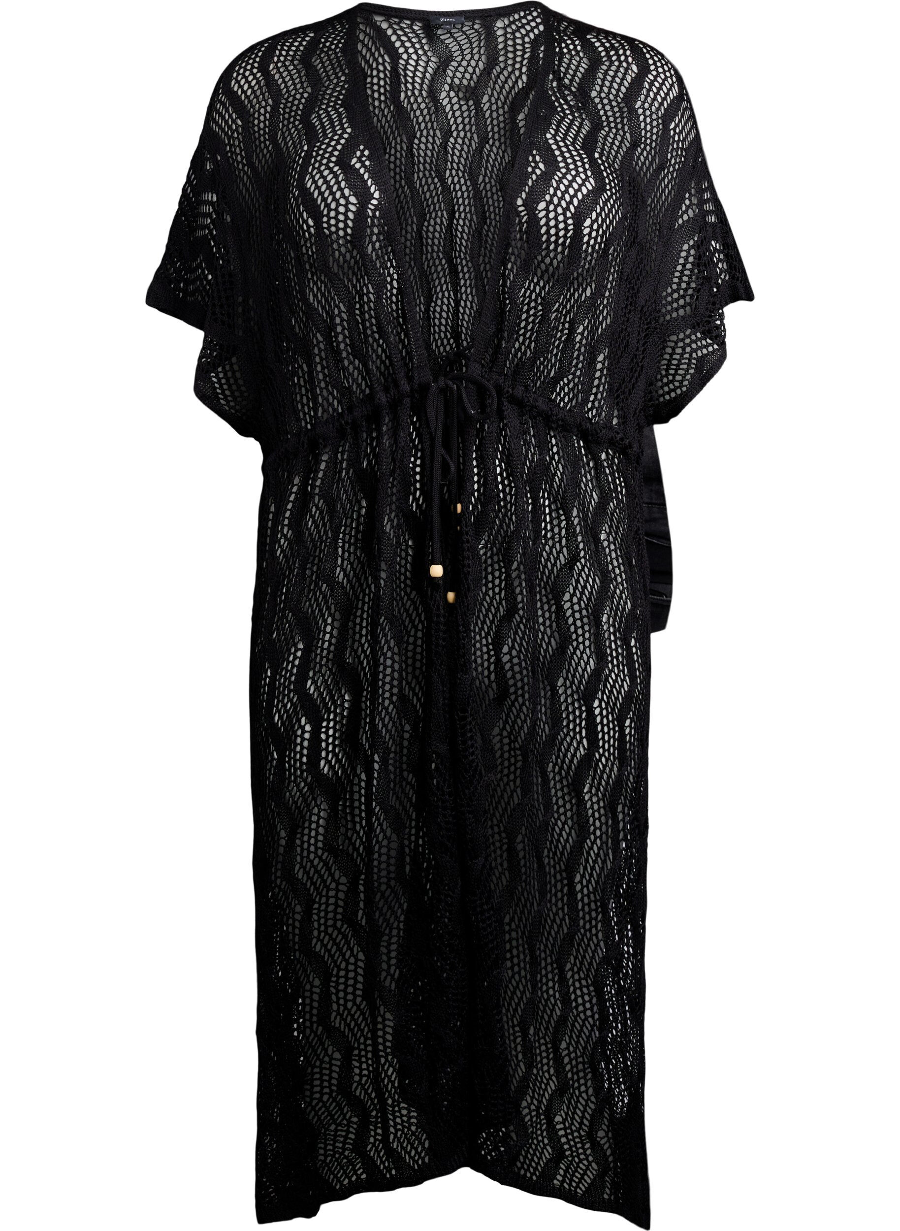 Kimono plazowe z wiazanym paskiem