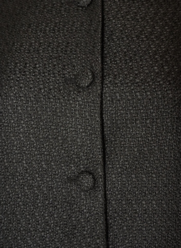 Kurtka boucl&eacute; z falbankami, Czarne, Packshot image number 2