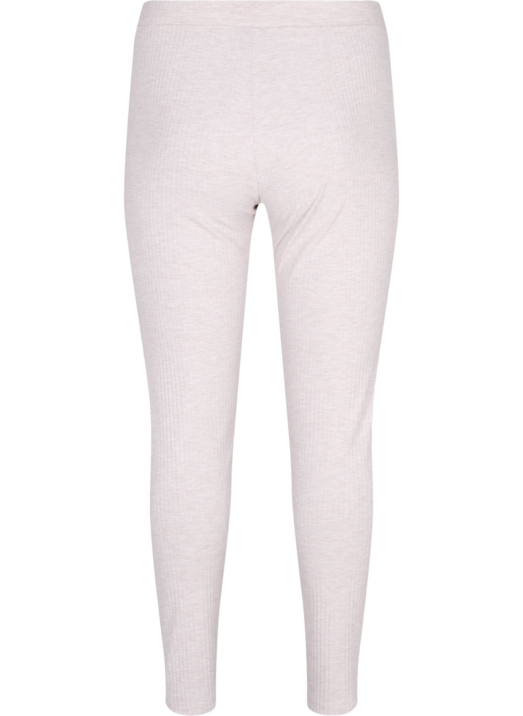 Zizzi Tight-fitting trousers in rib, Natural M&eacute;lange, Packshot image number 1
