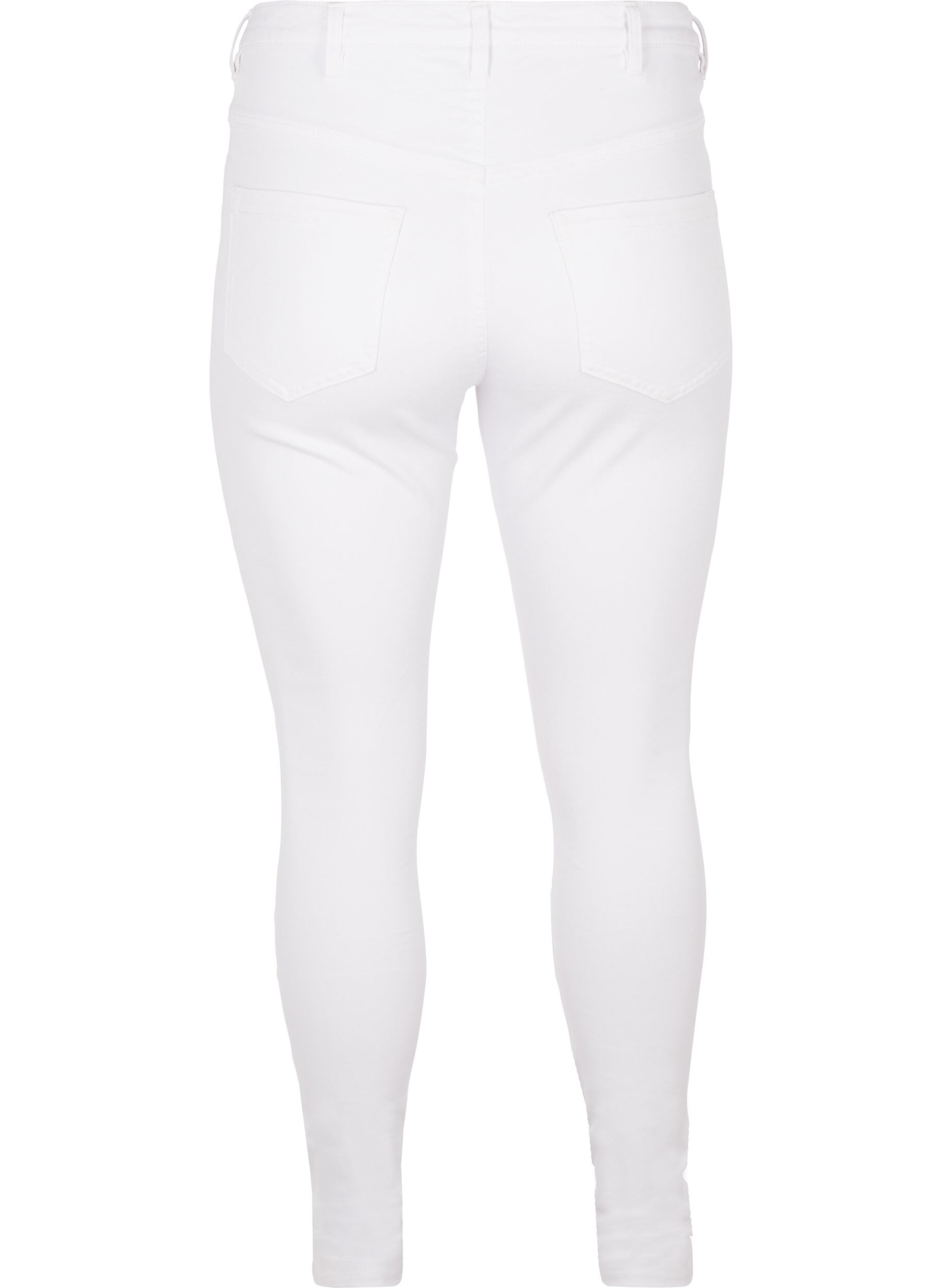 ZizziSuper waskie jeansy Amy z wysokim stanem, White, Packshot image number 1