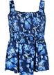 Top ze sciagaczem do karmienia piersia, Blue Flower Print, Packshot image number 0