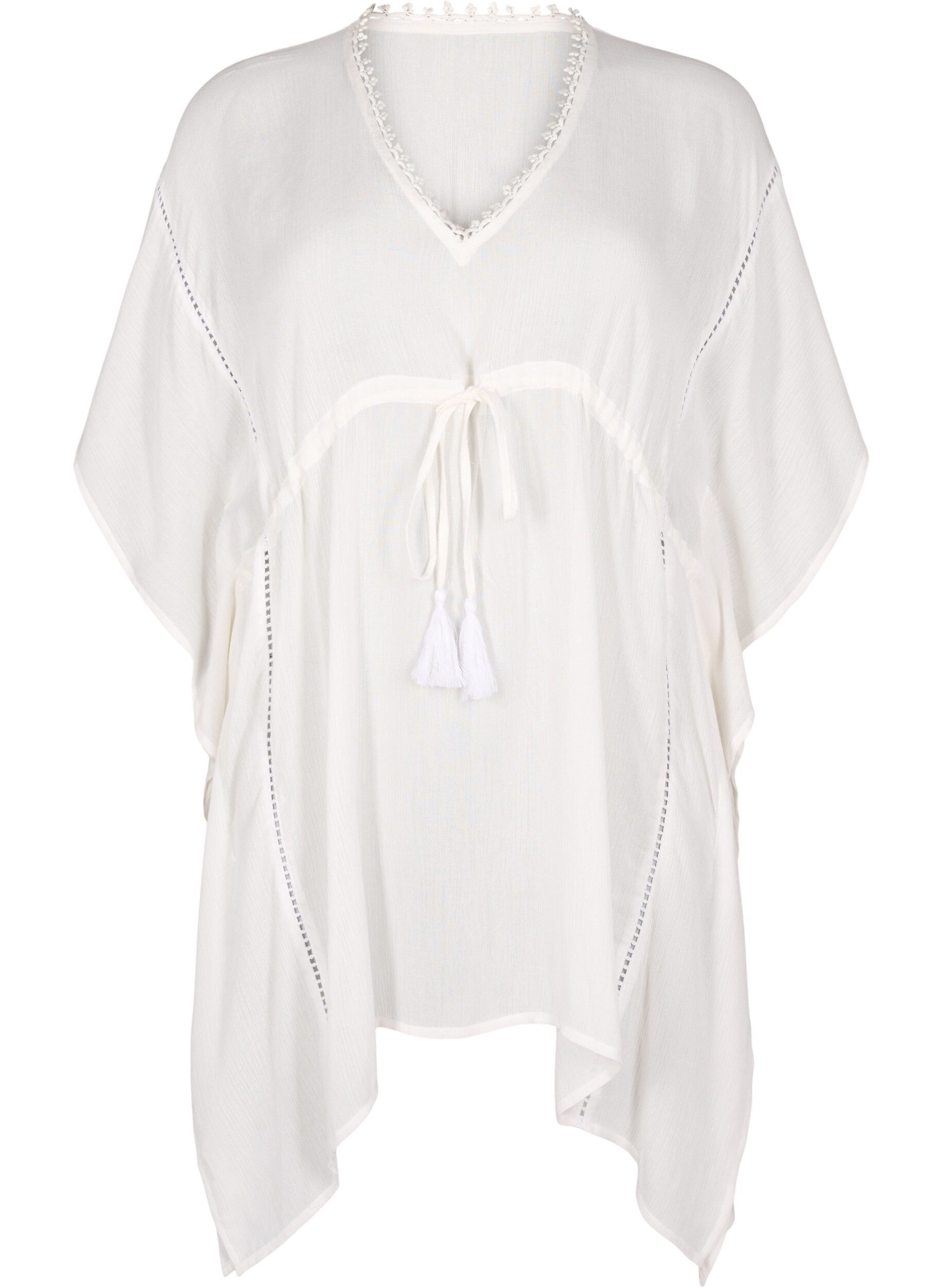 Ponczo plazowe z wiazanym paskiem