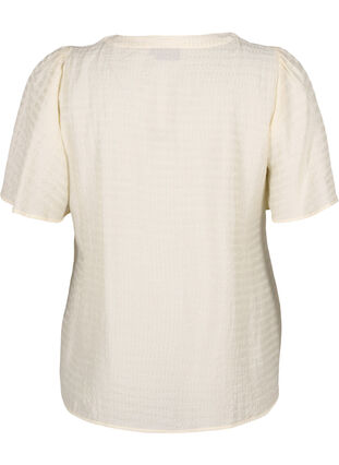 Bluzka koszulowa z lyocellu z faktura, Antique White, Packshot image number 1