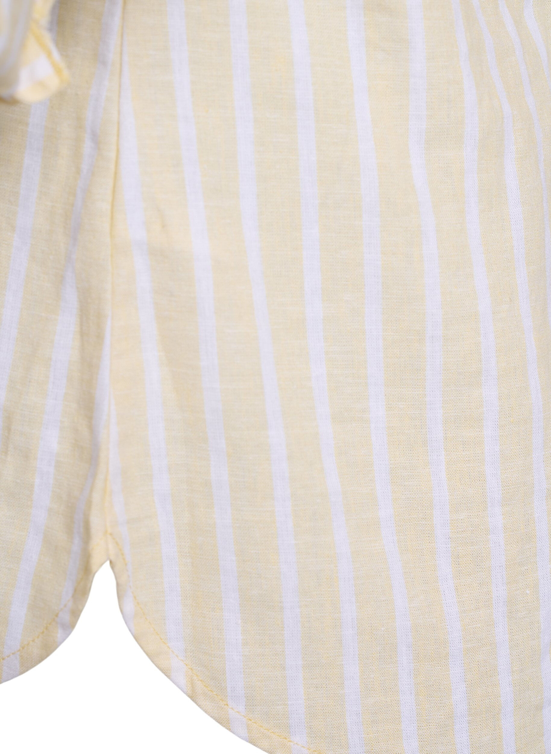 Zizzi Koszula z lnu i wiskozy z rekawami 3/4, Beżowy, Packshot image number 3