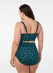 G&oacute;ra od bikini w kropki i z falbankami, Zielony, Model image number 2